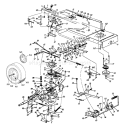 Page D Diagram and Parts List for 13AX694G401 1997 Yard Man Lawn Tractor